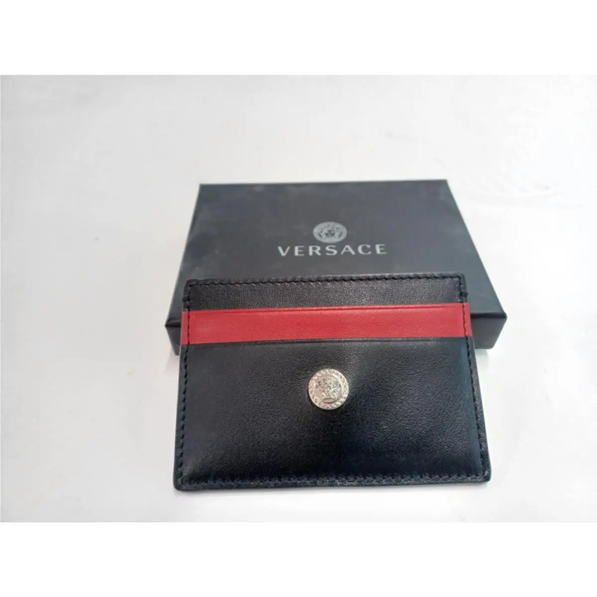Versace Wallet Red Credit Card Holder