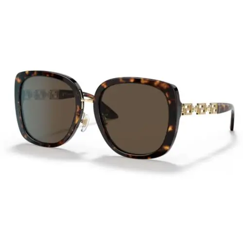 VE4407D 108/73 Havana/dark Grey Square Women`s Sunglasses by Versace