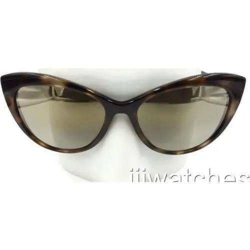 Versace Cat Eye Dark Havana Gradient Mirror Sunglasses VE4348A 526971 57
