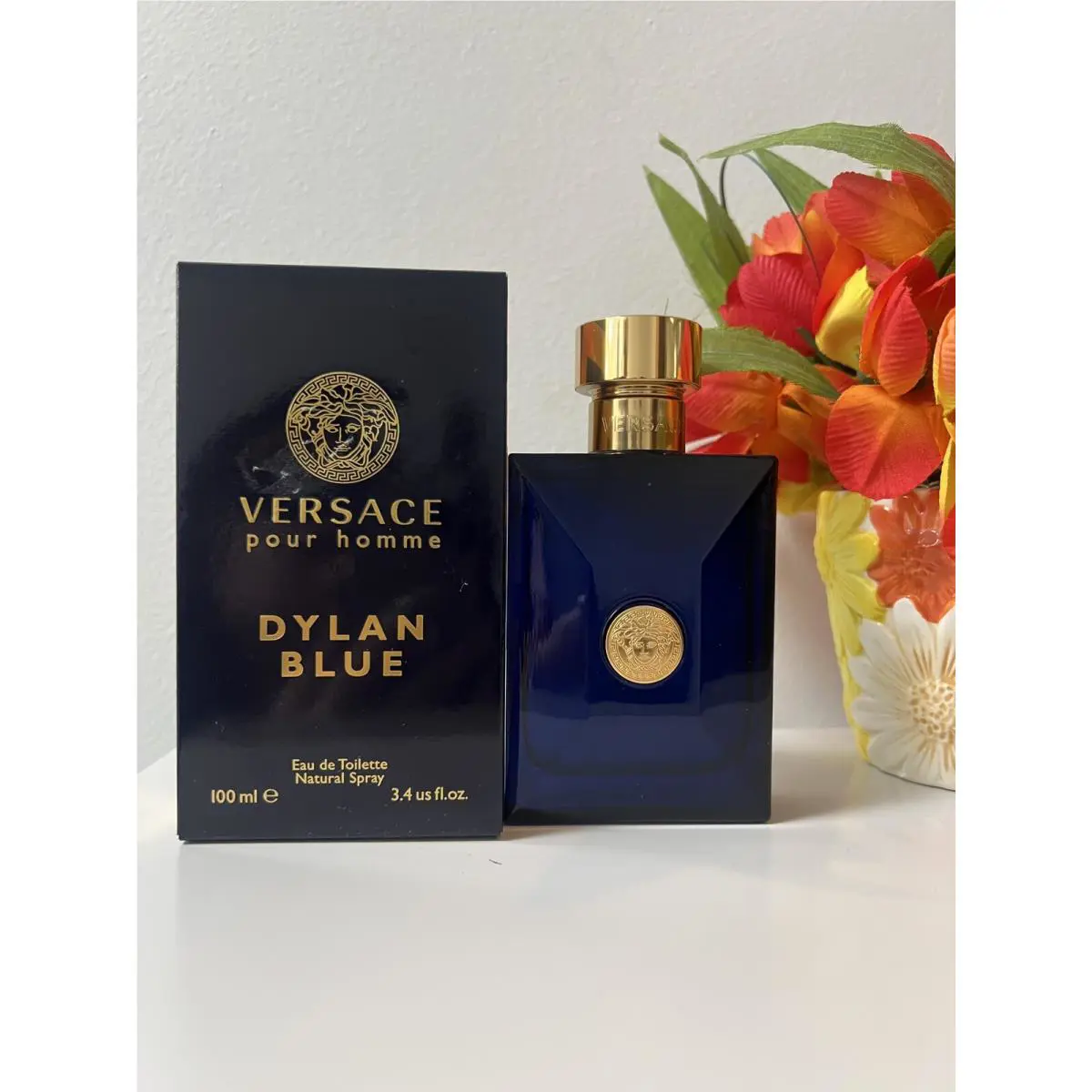 Versace Men`s Pour Homme Dylan Blue Eau de Toilette Spray 3.4 oz/100 ml