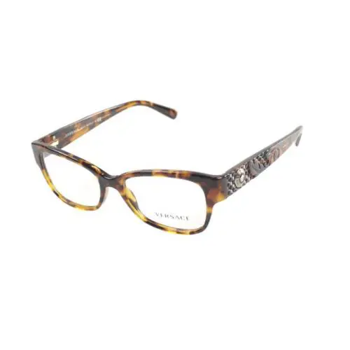 Versace Rx-able Eyeglasses VE3196A 5074 54 Tortoise Havana Frames W/studs