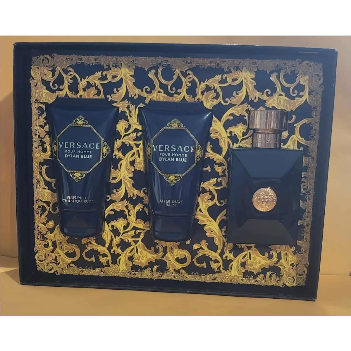 Versace Dylan Blue For Women 3pc Gift Set 1.7 oz Edp Spray + Lotion + Shower Gel