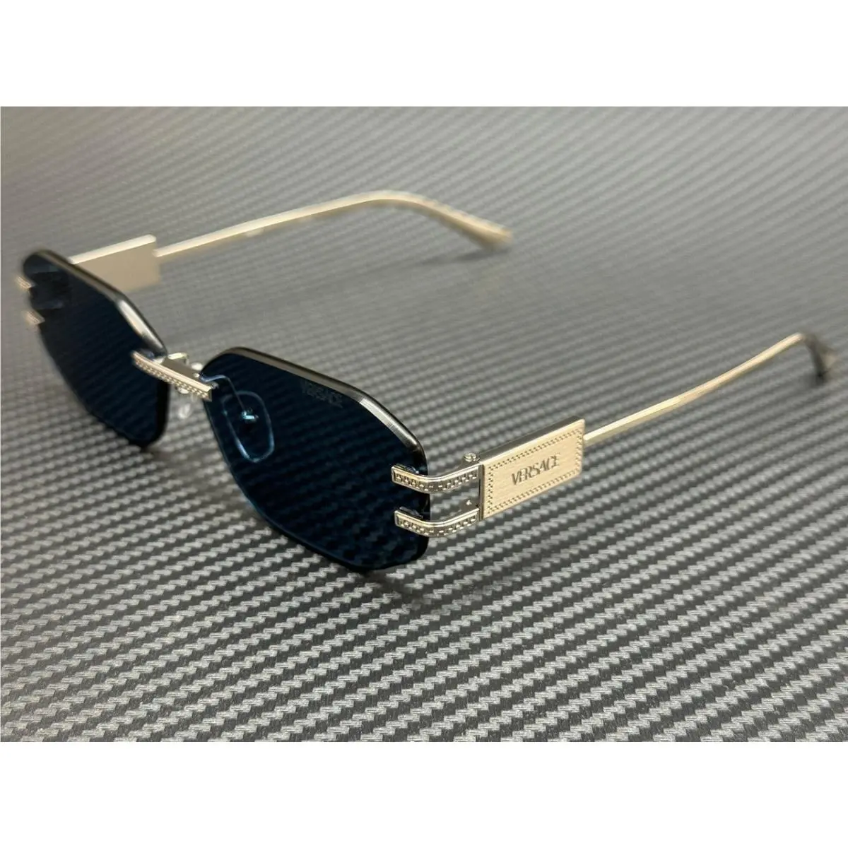 Versace VE2274 100080 Silver Blue Women`s 58 mm Sunglasses