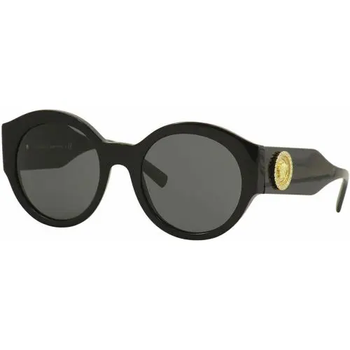 Versace VE4380B GB1/87 54mm Oval Sunglasses Black / Grey Lens 54-22-140