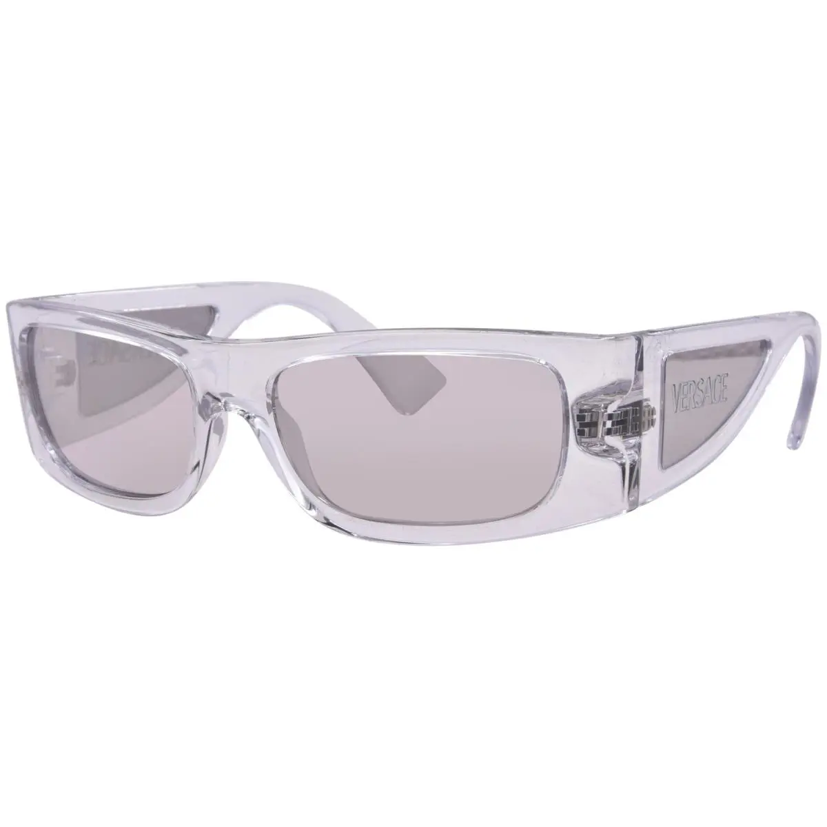 Versace VE4482 148/8V Sunglasses Men`s Crystal/clear/silver Mirror Lenses 57mm