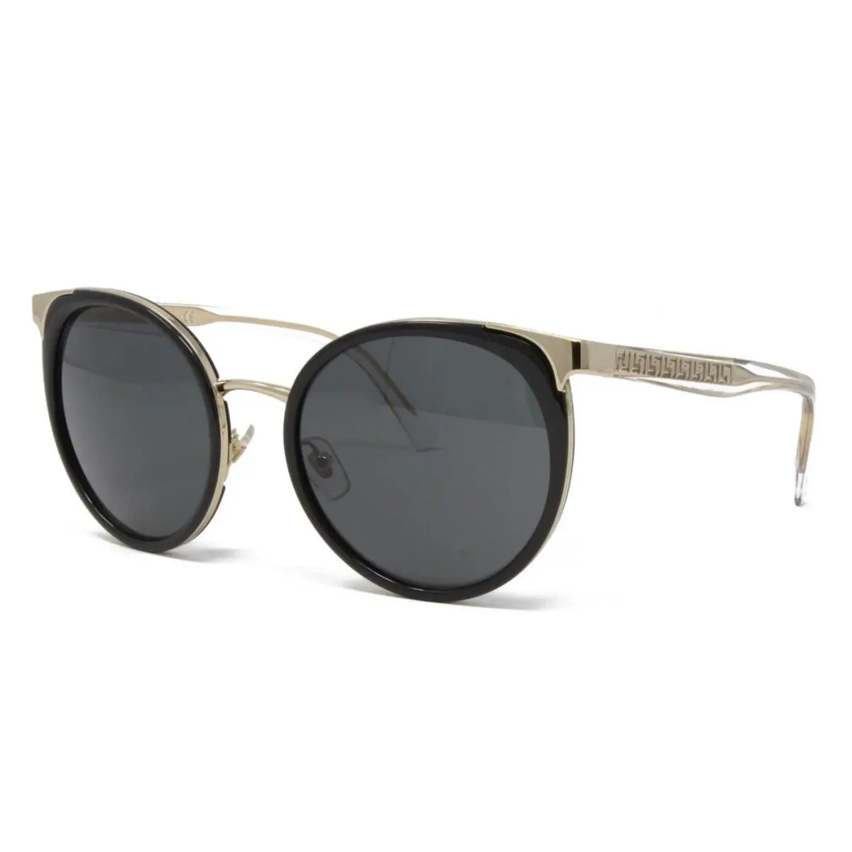 Versace Sunglasses Women`s Round Black 54mm Grey Lens VE2185-125287