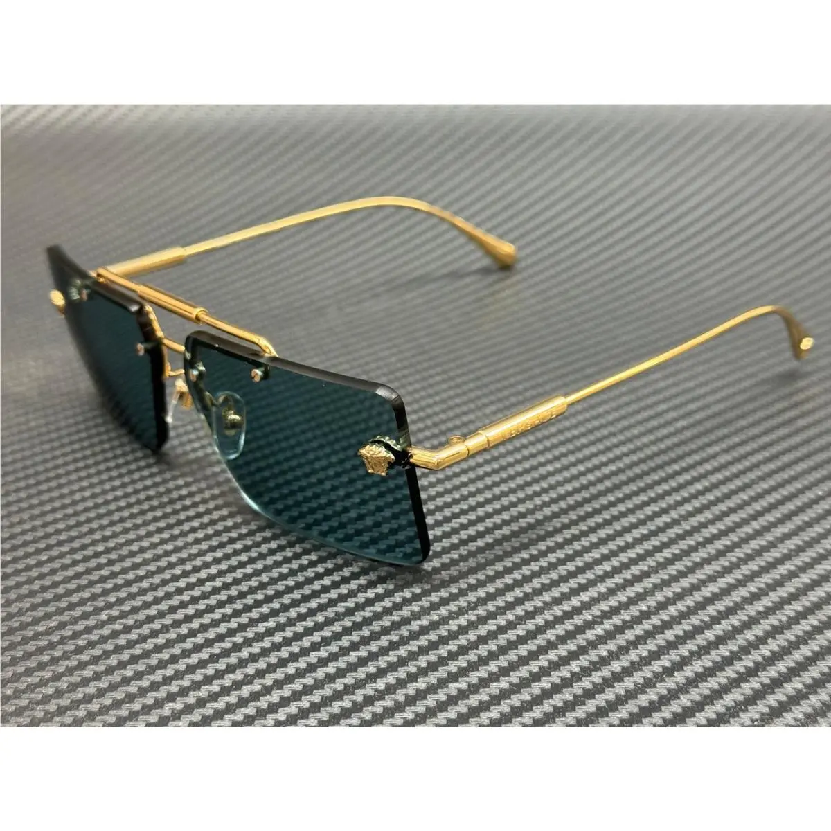 Versace VE2245 100280 Gold Blue Women`s 60 mm Sunglasses