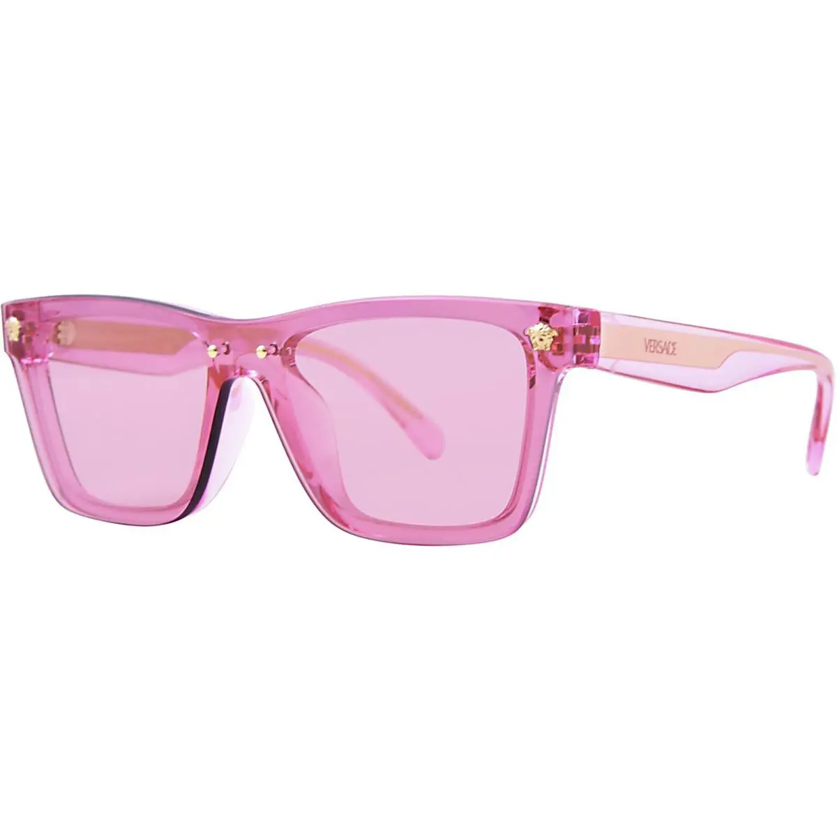 Versace VK4004U 53701T Sunglasses Youth Kids Transparent Pink/pink Flash 28mm - Frame: Pink, Lens: Pink