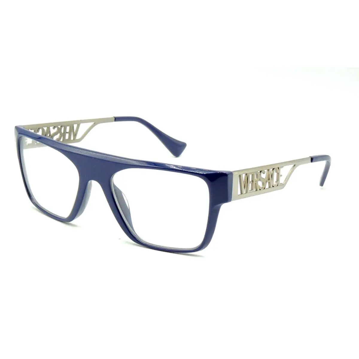 Versace Eyeglasses Mod 3326-U 911 53-19 145 Blue Silver Rectangular Frames