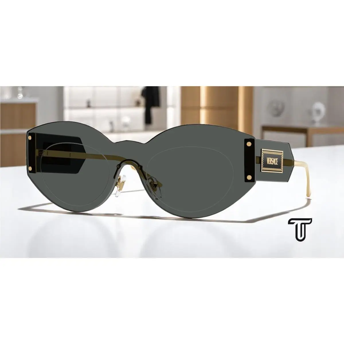 Versace VE2276 100287 Dark Grey Dark Grey 44 mm Women`s Sunglasses
