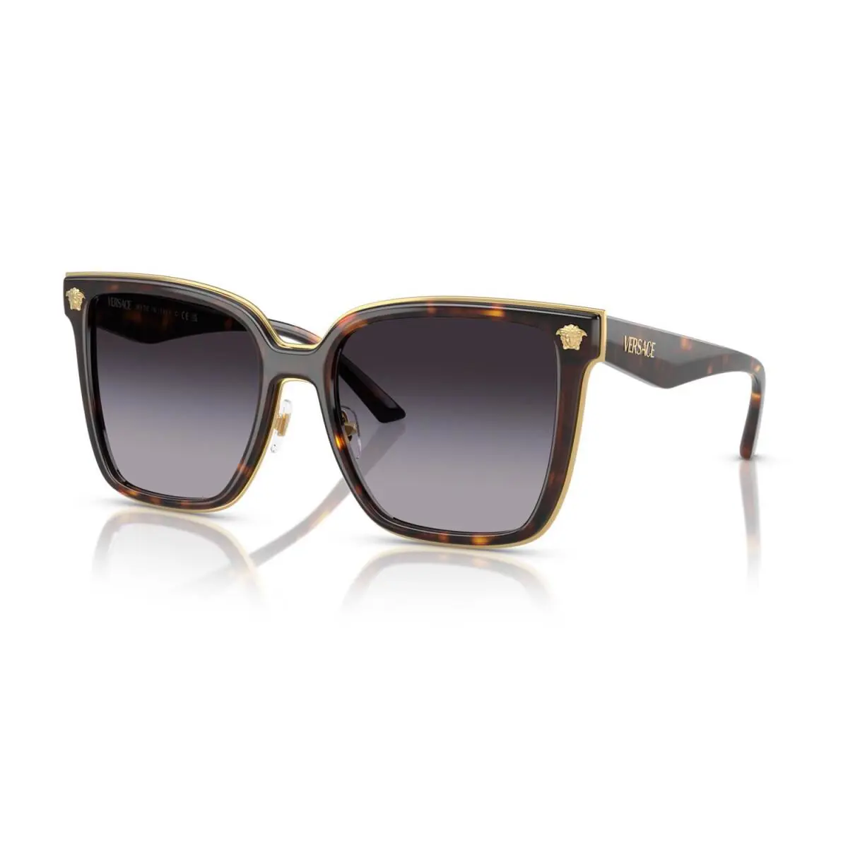 Versace Sunglasses VE2278D 1088G 58mm Havana / Grey Gradient Lens