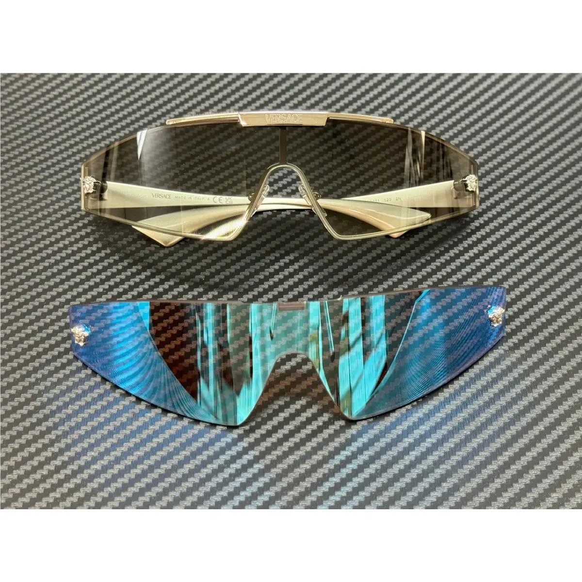 Versace VE2265 100011 Silver Grey Gradient Women`s 70 mm Sunglasses