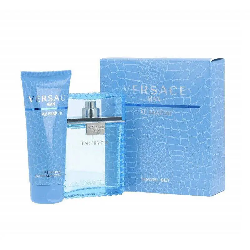 Versace Eau Fraiche Men 2 Pieces Set 3.4 oz Edt Spray 3.4 oz Shower Gel