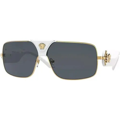 Sunglasses VE2207Q 134187 Gold Frame / Grey Lens 38mm by Versace