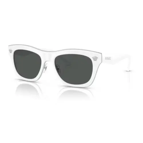 Versace 0VE2272 314/87 White/dark Grey Rectangle Men`s Sunglasses