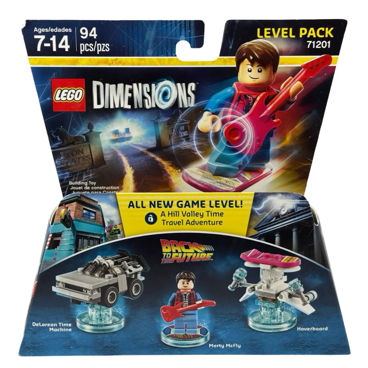 Lego Dimensions Back to The Future Level Pack 71201 Marty Mcfly Delorean