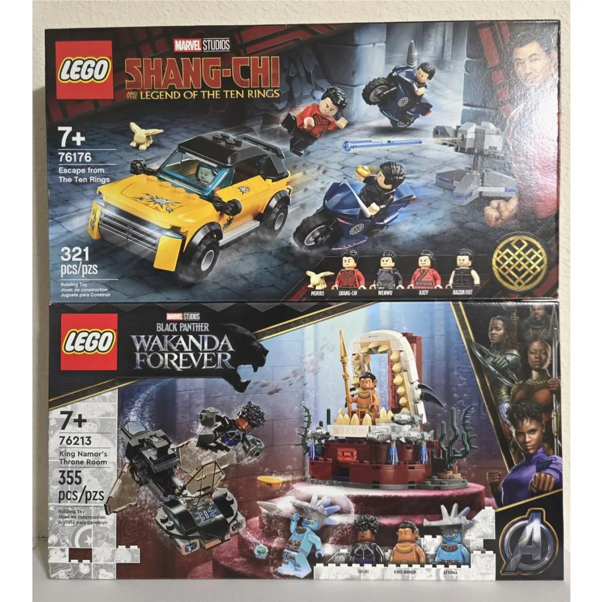 Lego Marvel 76176 Shang-chi Escape From Ten Ring 76213 King Namor`s Throne Room