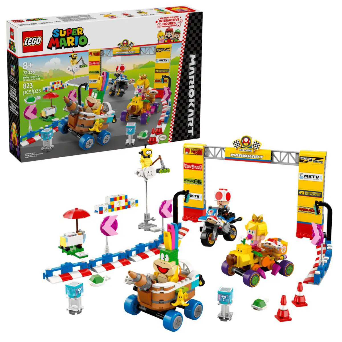Lego Super Mario: Mario Kart-baby Peach Grand Prix Set 72036 Usa