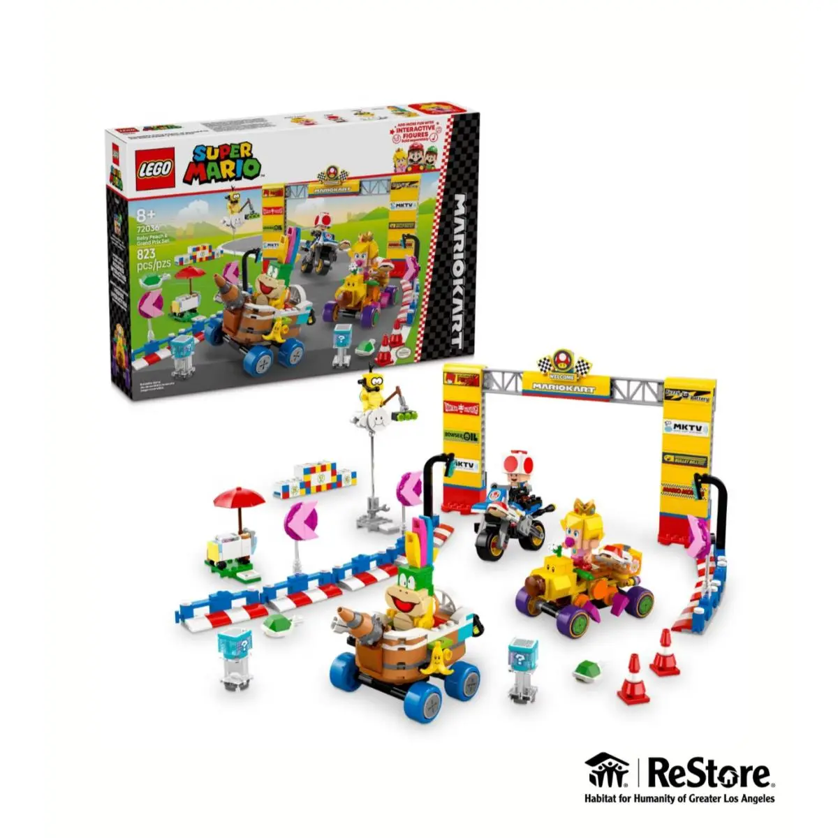 Lego Super Mario Mario Kart Grand Prix Set Home Circuit 72036