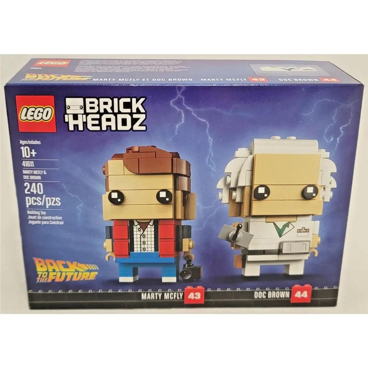 Lego 41611 Brickheadz Marty Mcfly Doc Brown Back to The Future 43 44 Bttf - Brown