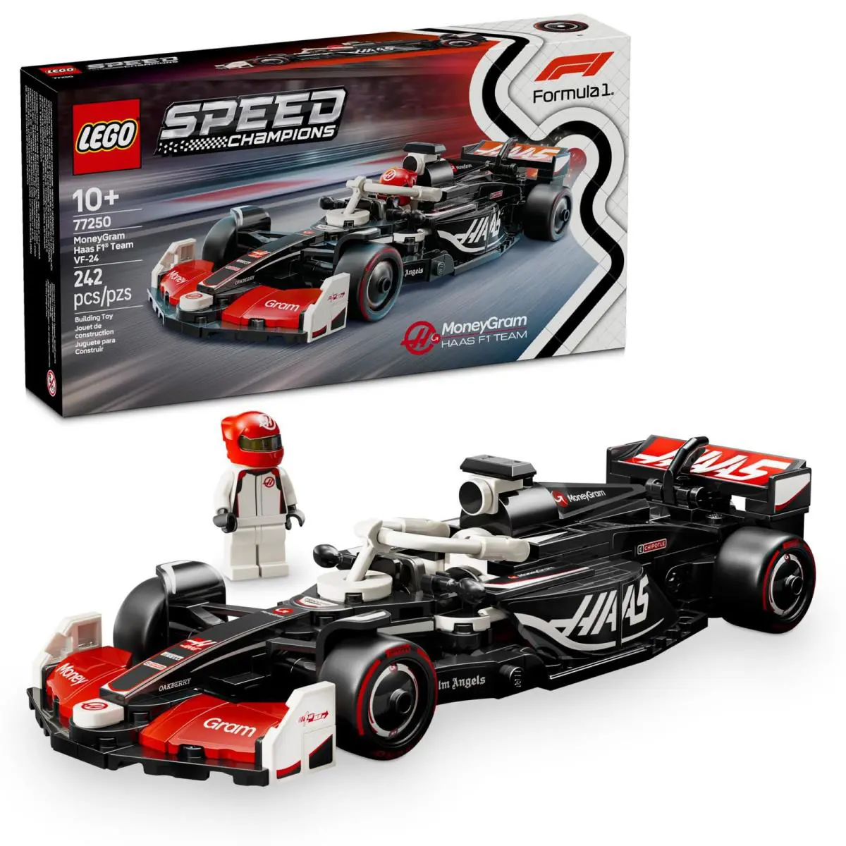 Lego Speed Champions Moneygram Haas F1 Team VF-24 Race Car Toy - Multicolor
