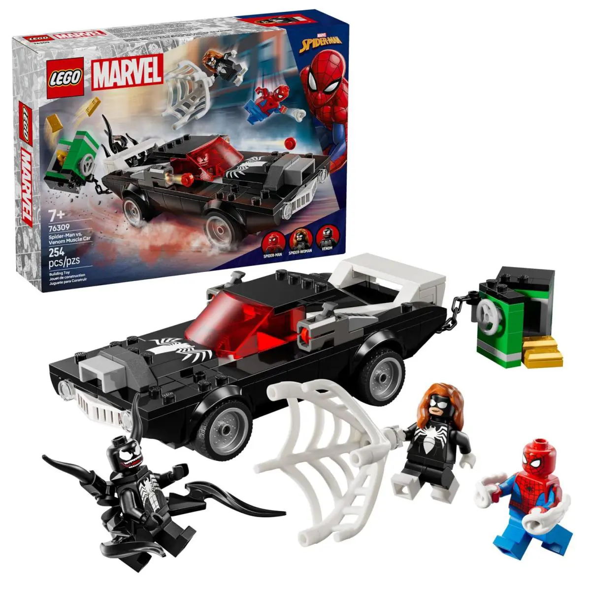 Lego Marvel Spider-man Vs. Venom Muscle Car Toy - Building Set For Multicolor