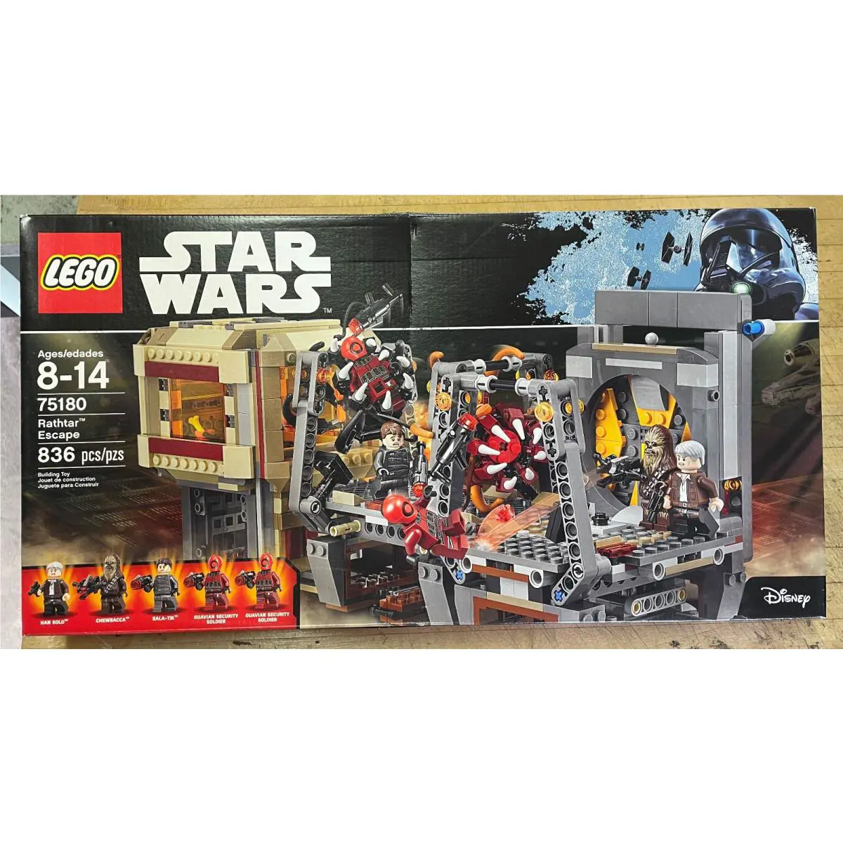 Lego 75180 Star Wars Rathtar Escape Han Solo Chewbacca Bala-tik Guavian Security