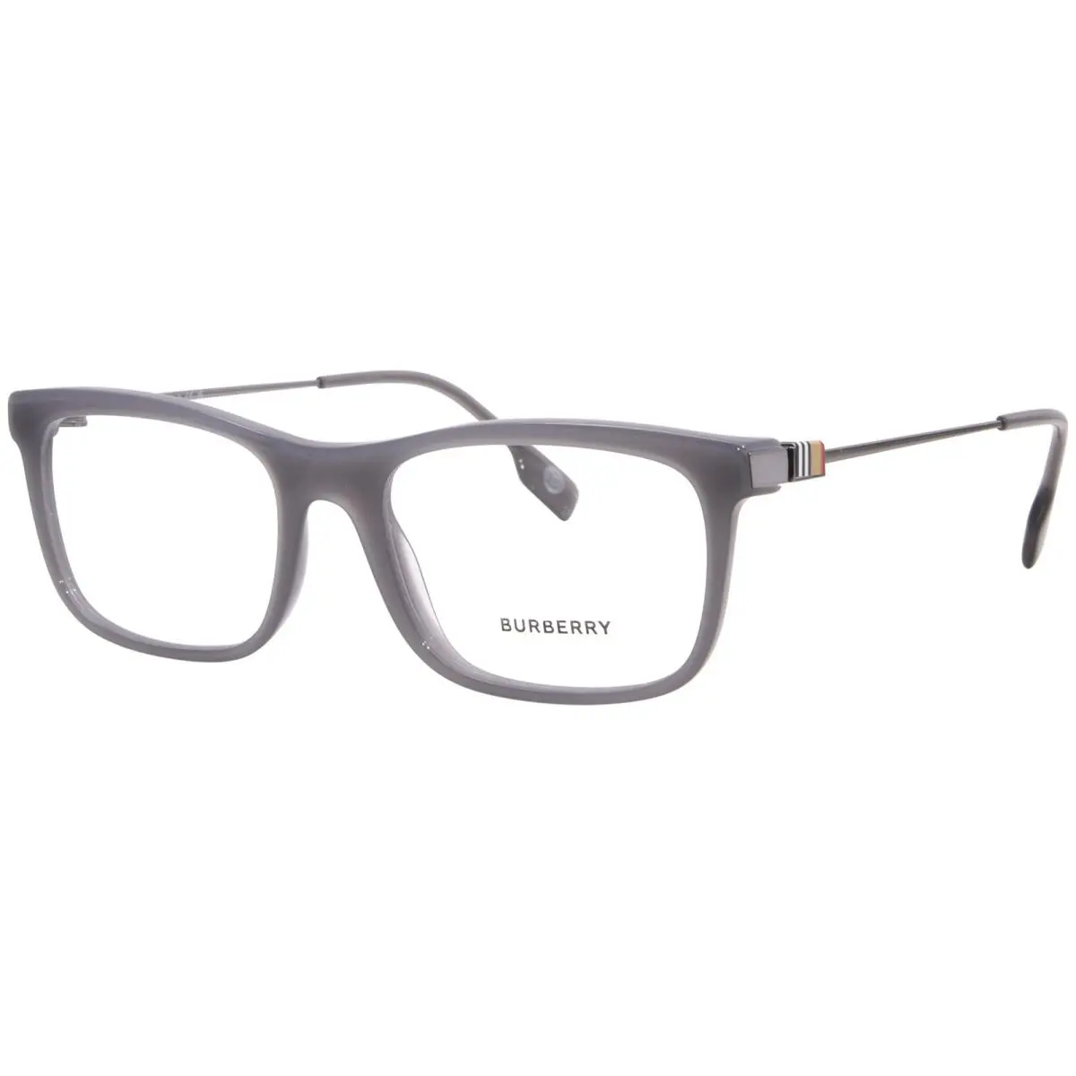 Burberry BE2384 4091 Eyeglasses Frame Men`s Grey Full Rim Rectangle Shape 53-mm