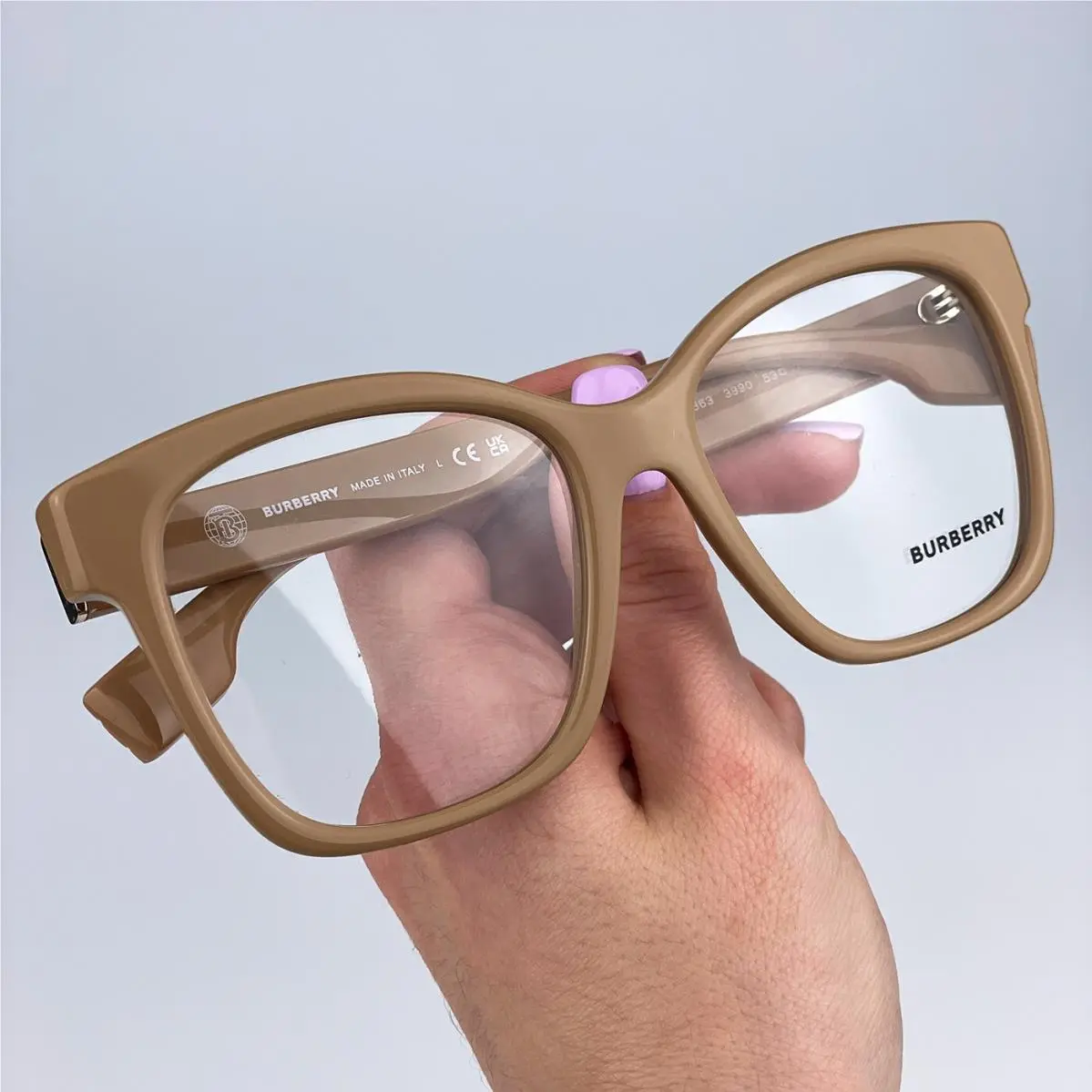 Burberry Women Eyeglasses Beige Demo Square BE2363 3990