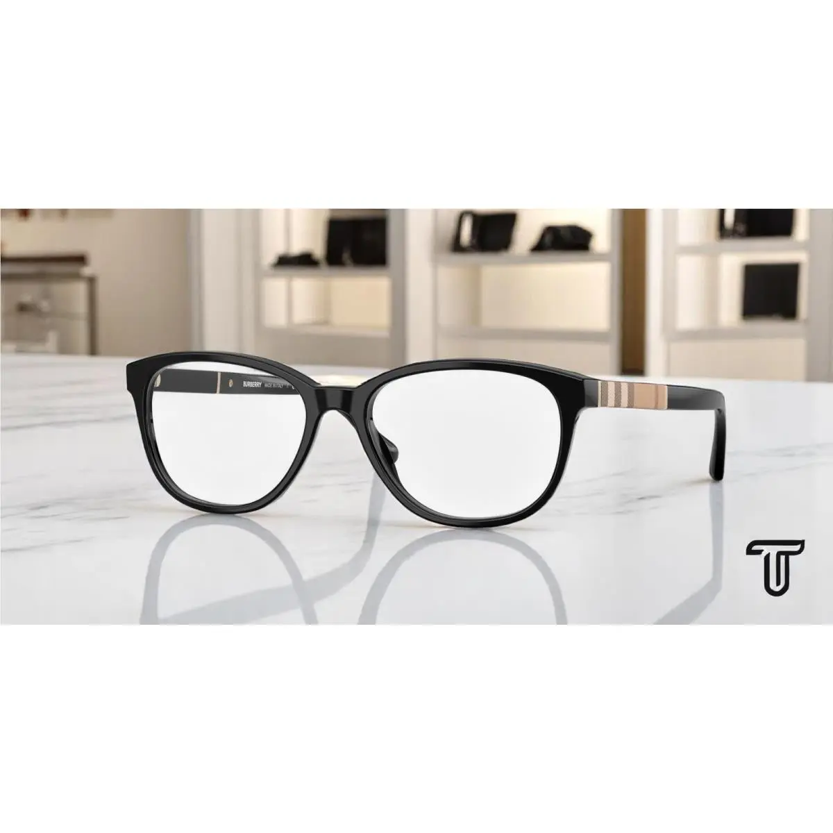 Burberry BE2172 3001 Black Demo Lens 52 mm Women`s Eyeglasses