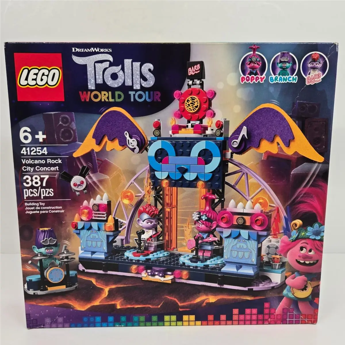 Lego 41254 Volcano Rock City Concert Trolls World Tour See Box