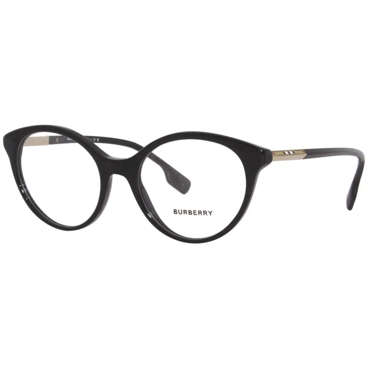 Jean BE 2349 3001 Eyeglasses Women`s Black Full Rim Round Shape 53mm by Burberry