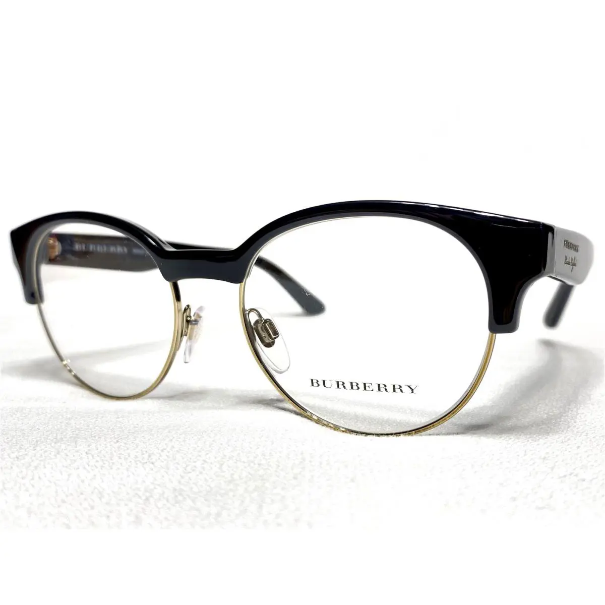 Burberry Eyeglasses Women`s B2261 3001 Black Gold Round Frames 50/17 140