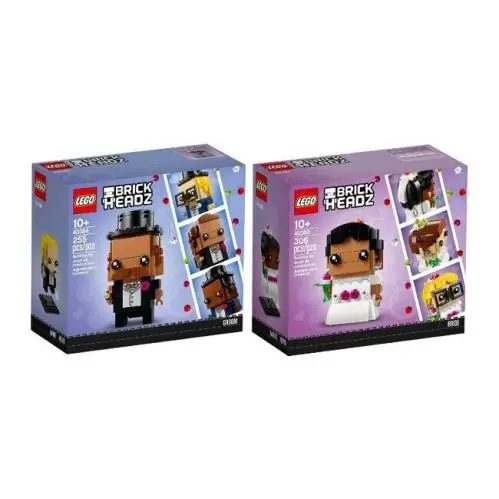 Lego 40383 40384 - Brickheadz: Wedding: Bride Groom - 2020