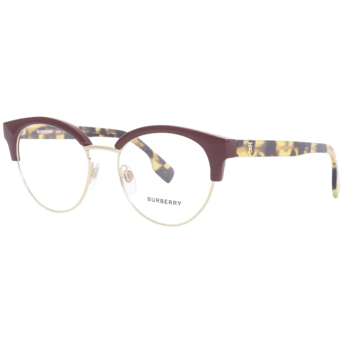 Burberry Birch B-2316 3869 Eyeglasses Women`s Bordeaux/pale Gold Full Rim 51-mm