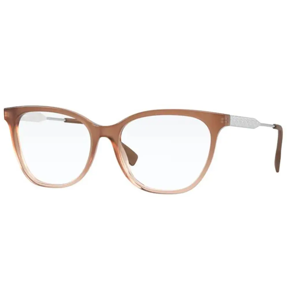 Burberry Charlotte BE2333 3173 Eyeglasses Women`s Brown Full Rim Cat Eye 53mm