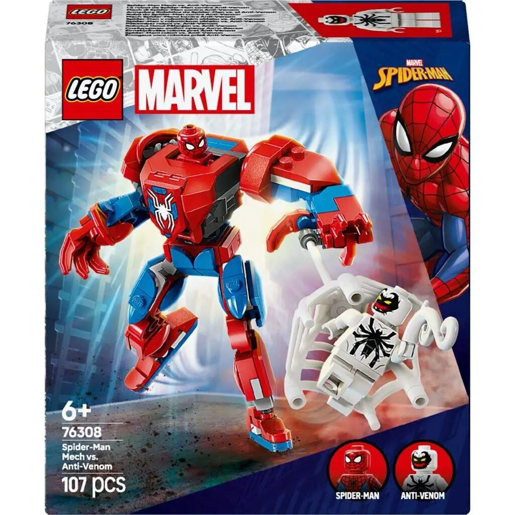 Lego Marvel Spider-man Mech Vs. Anti-venom 76308 Toy Building Kit 107 Pcs