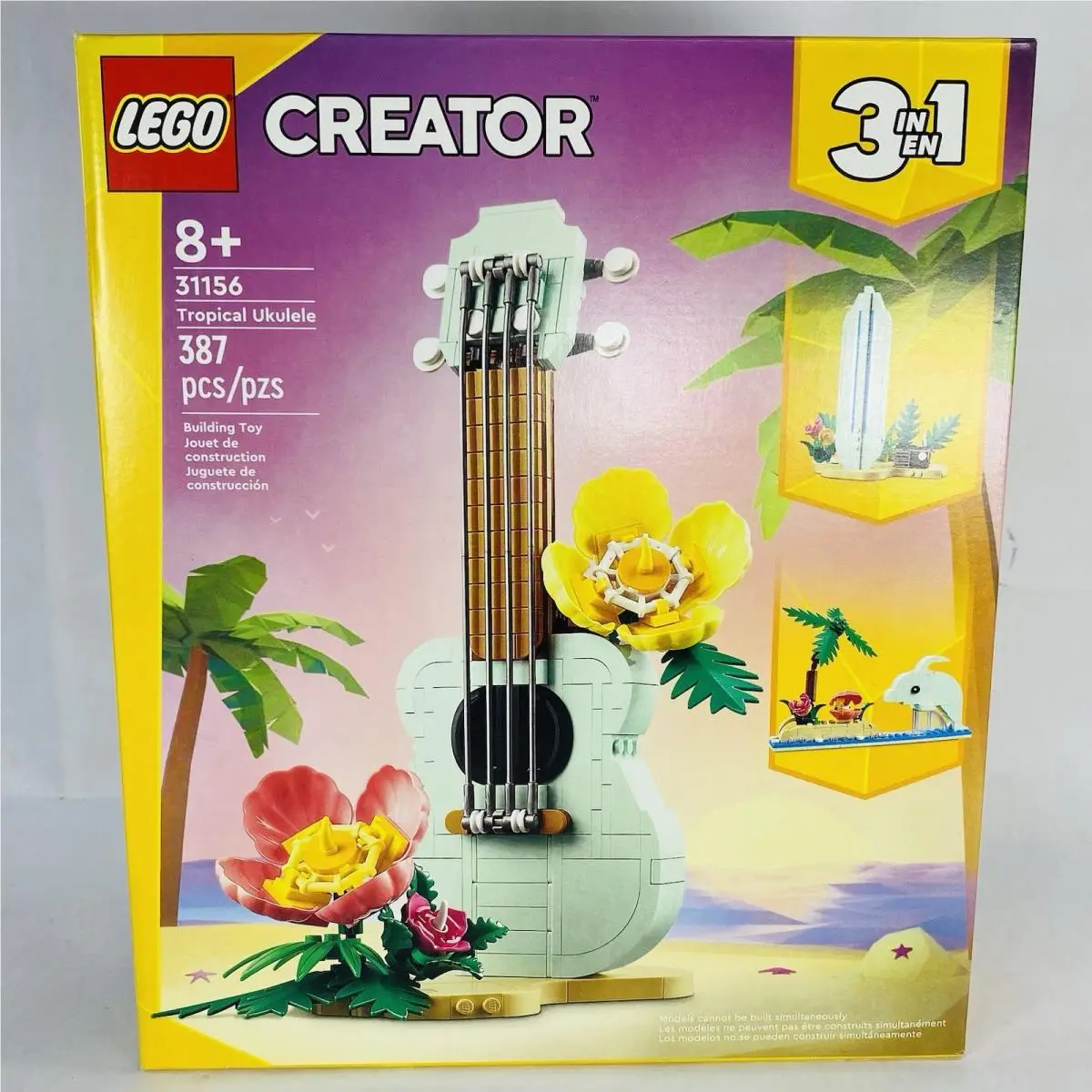 Lego Creator: Tropical Ukulele 3-in-1 Set 31156 Surfboard Dolphin Beach