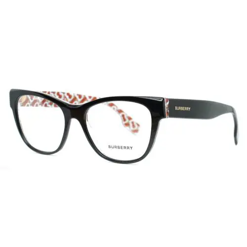 Burberry BE2301 3822 Black Womens Cat Eye Full Rim Eyeglasses 51-16-140 B:39