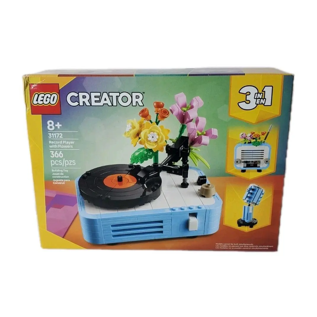 Lego Creator Record Player with Flowers 31172 3 In 1 366 Pieces