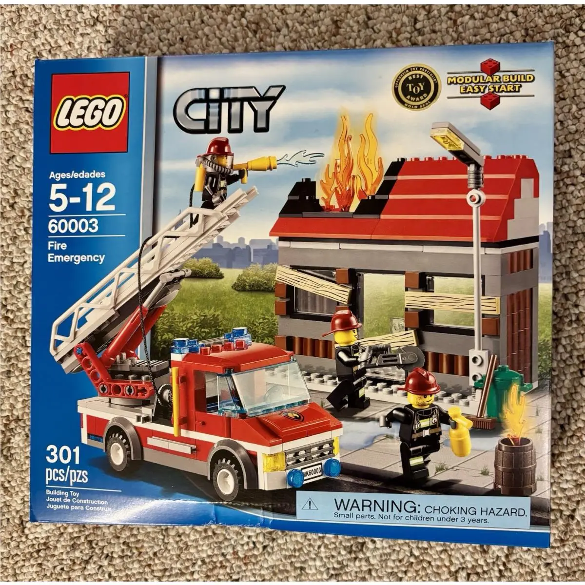 Lego City: Fire Emergency 60003 301 Pcs Rescue Set Engine Retired