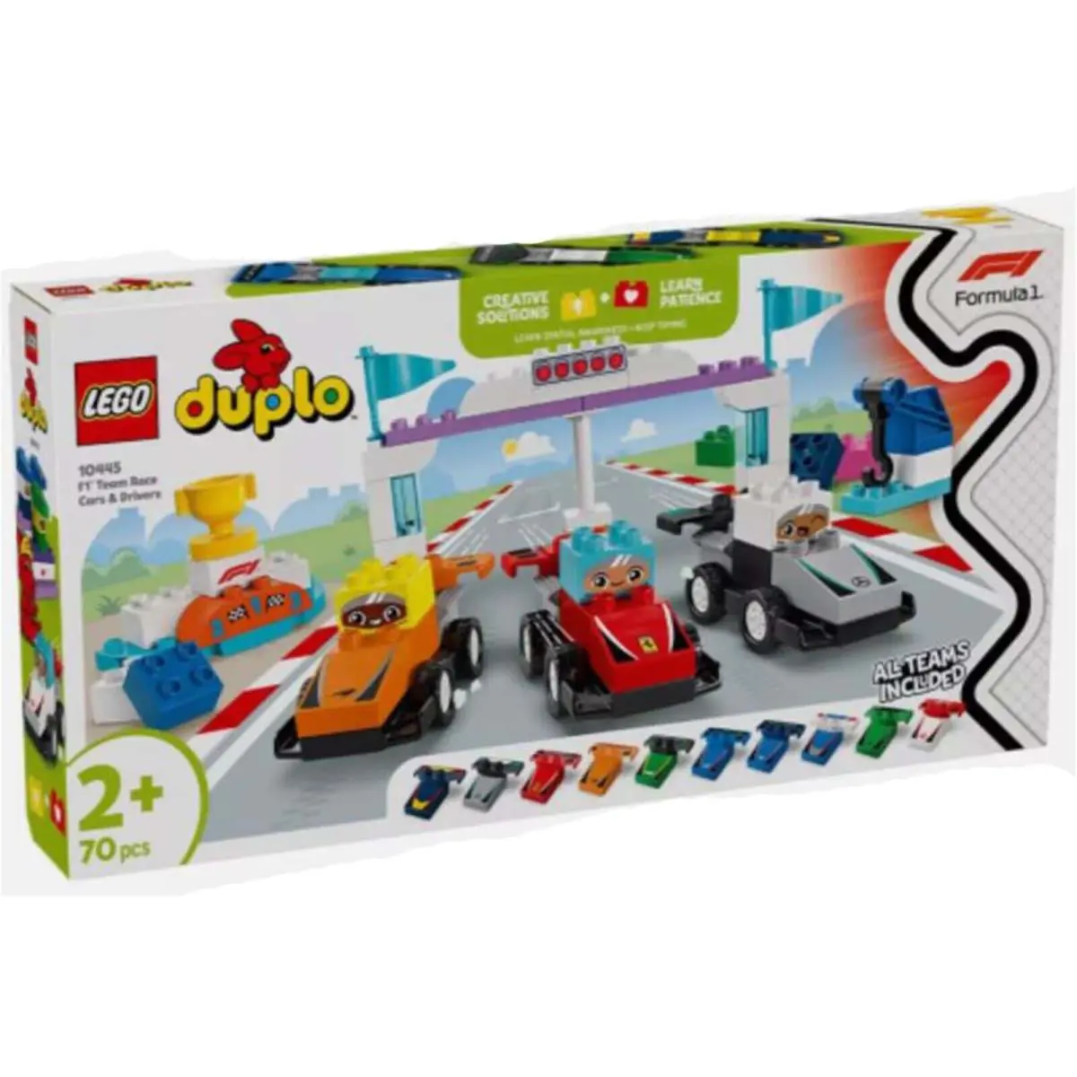 Lego Duplo F1 Team Race Cars and Drivers Building Set 10445
