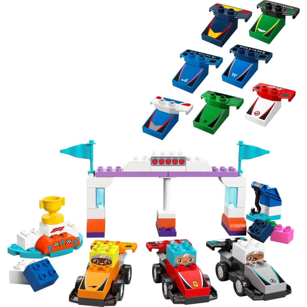 Lego 10445 F1 Team Race Cars Drivers - Duplo Formula 1 2025