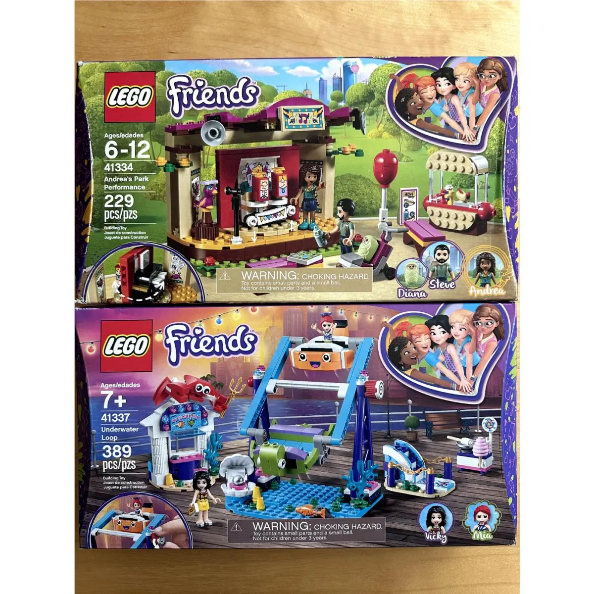 Lego Friends 2 Sets 41334 Andrea`s Park Performance 41337 Underwater Loop Nisb