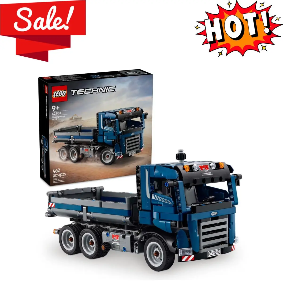 Lego Technic Tipping Dump Truck Toy 42203 Construction Vehicle Building Set