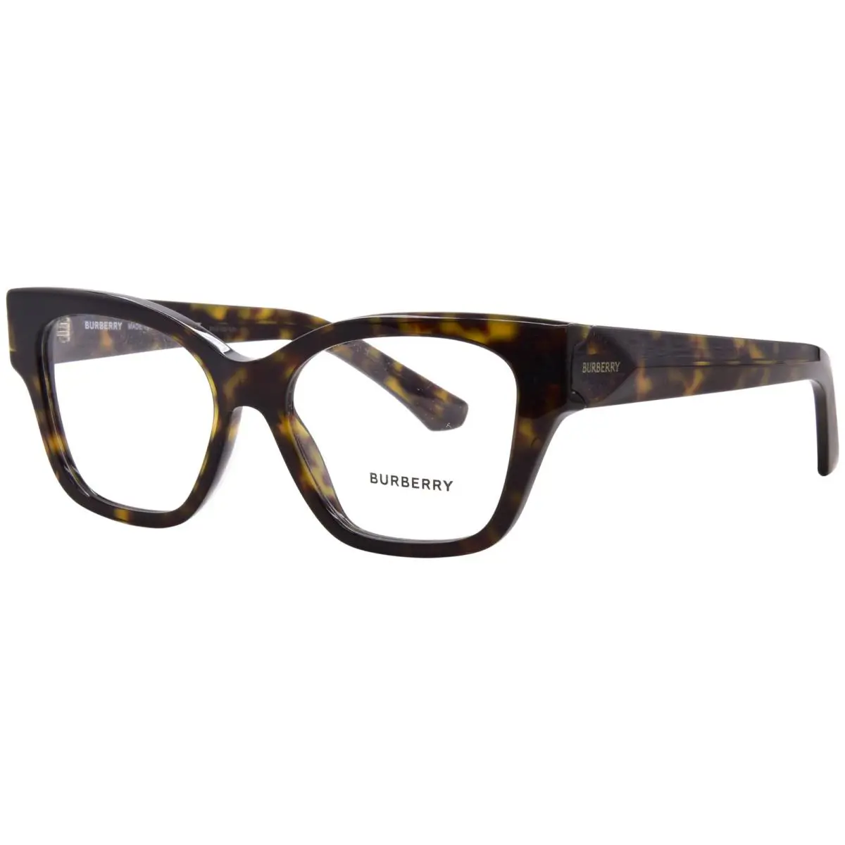 Burberry BE2420 3002 Eyeglasses Frame Women`s Dark Havana Full Rim Cat Eye 52mm