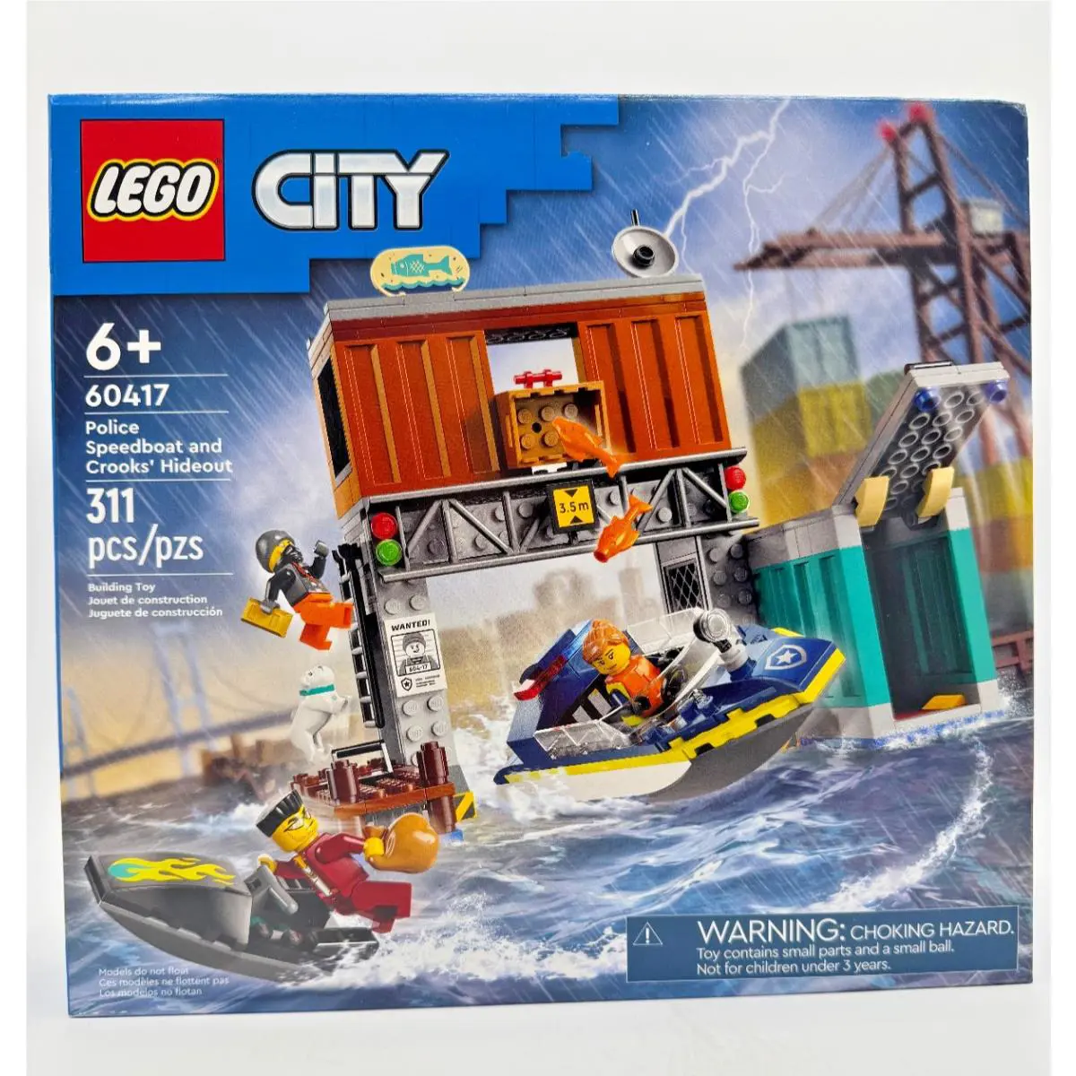 Lego City 60417 Police Speedboat and Crooks` Hideout