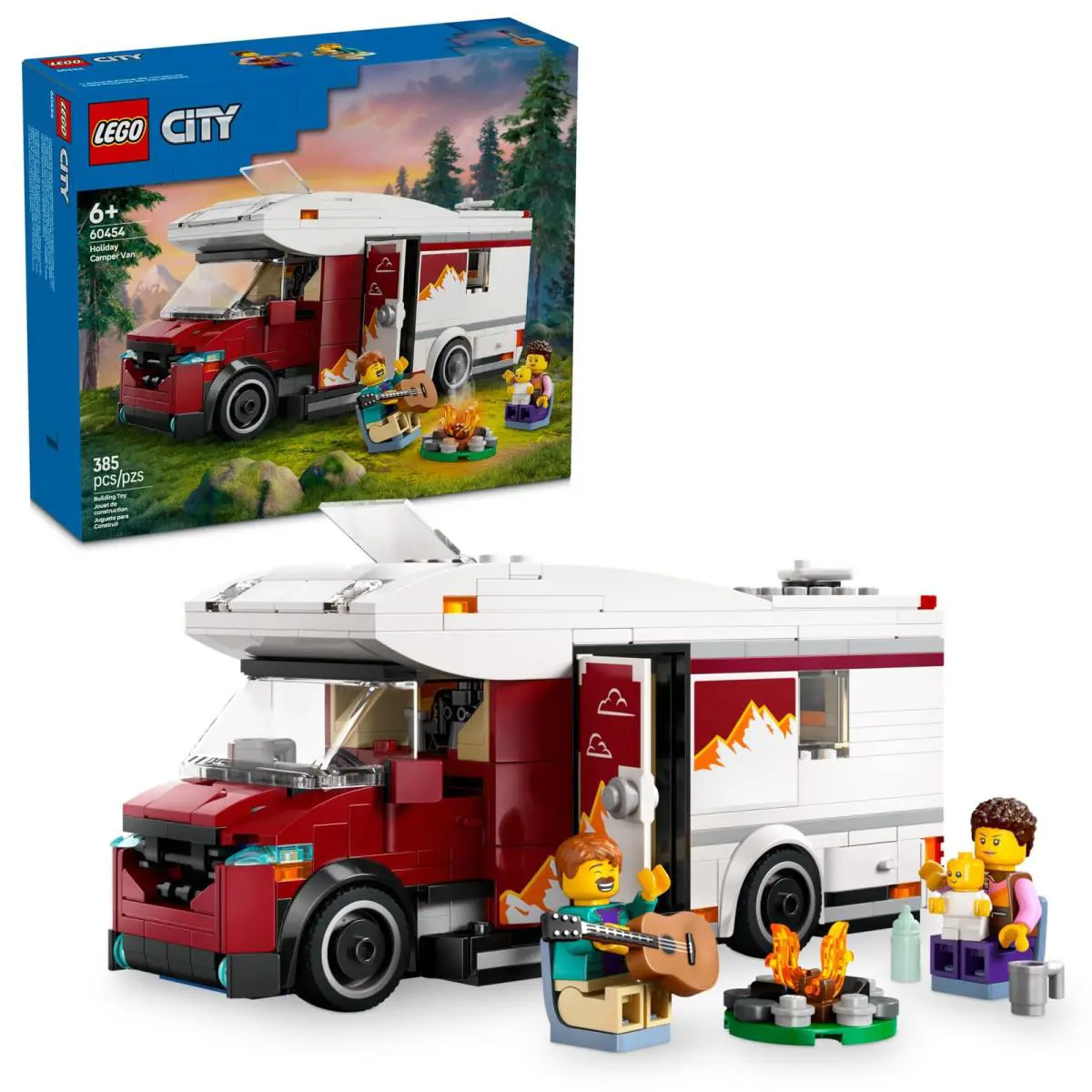Lego City Holiday Adventure Camper Van Building Toy Set - Vacation Multicolor