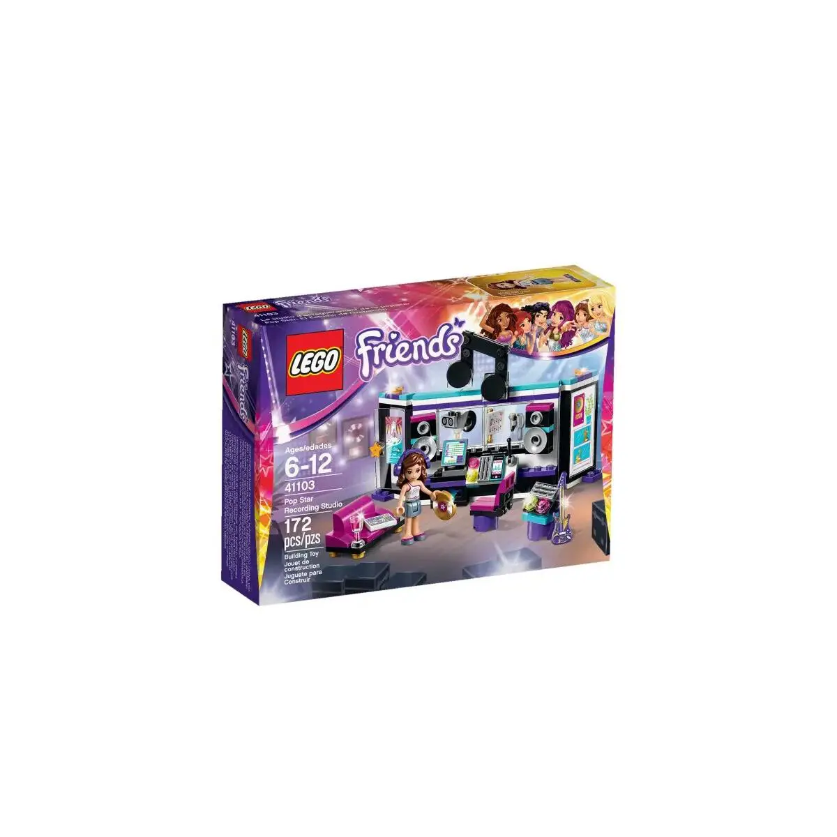 Lego Pop Star Recording Studio 41103 Friends Minifigure Building Set