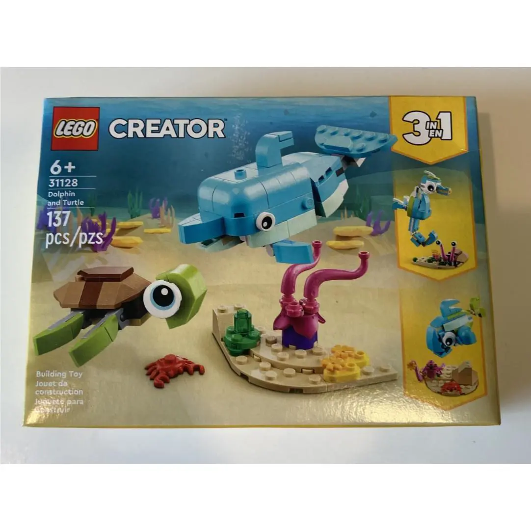 Lego Creator 31128 Dolphin and Turtle 3-IN-1 Retired Set Misb